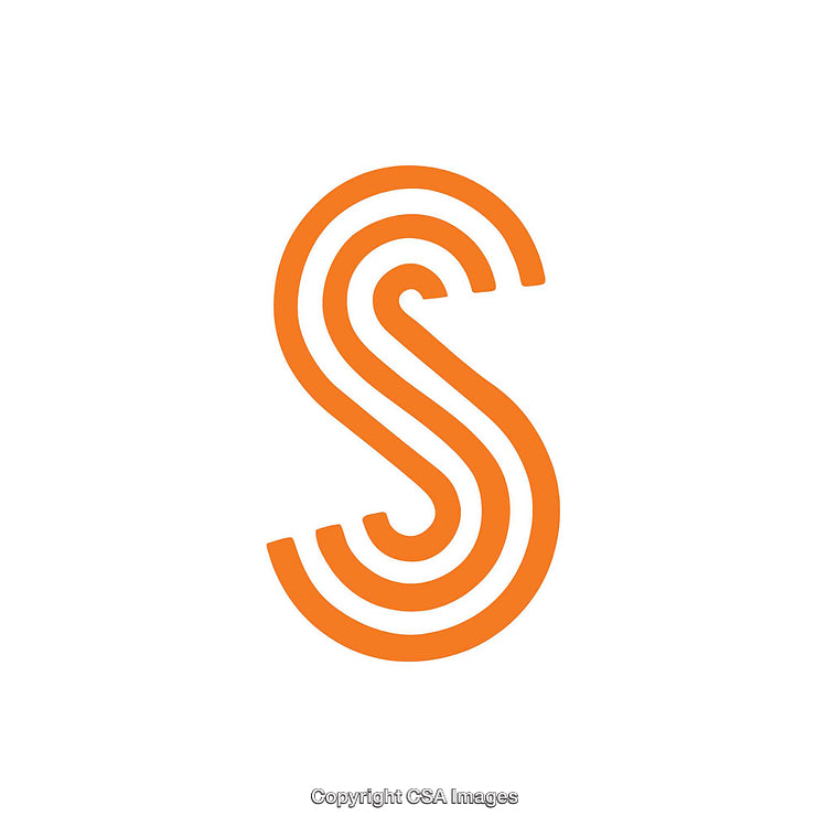 Bold Letter S From Creative Orange Line Design