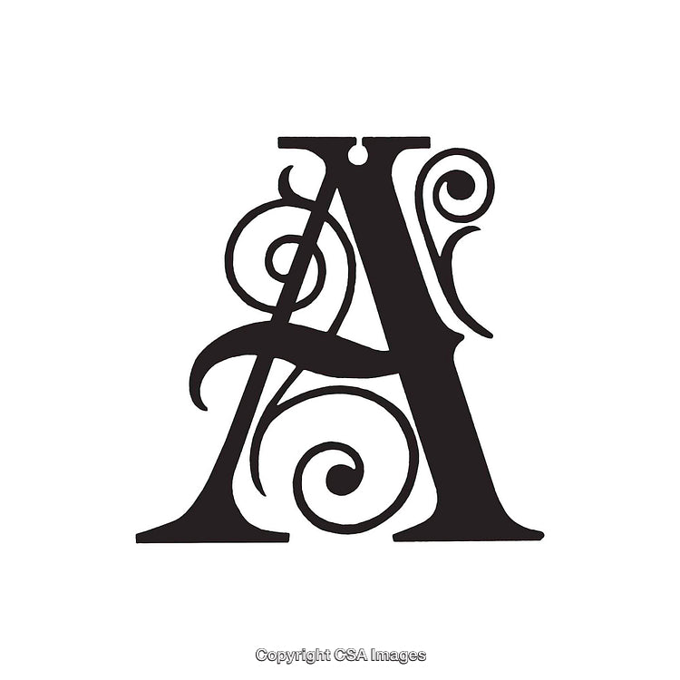 Elegant Stylized Letter A With Ornamental Design Elements