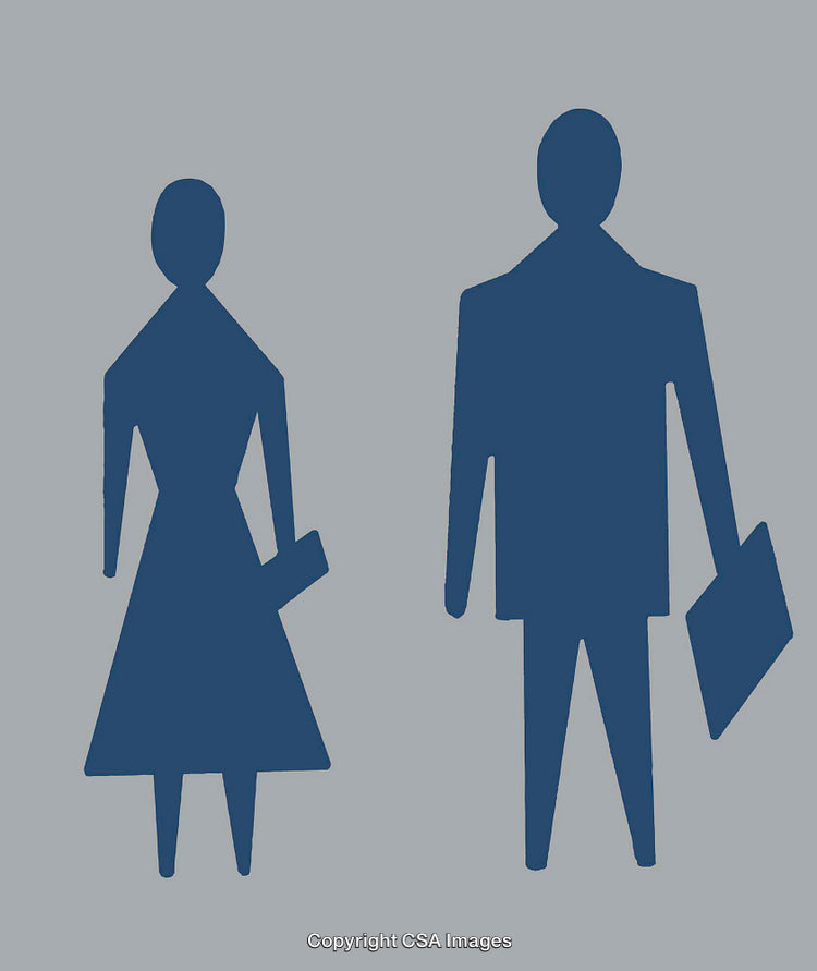 Minimalist Silhouettes of Professional Figures Holding Subtle Elements