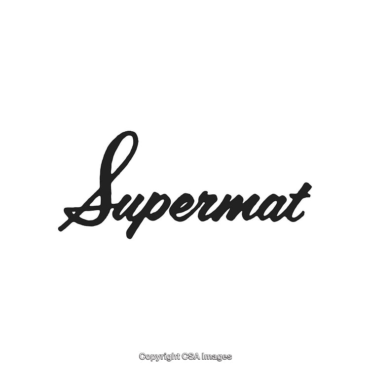 Elegant Black Script Logo Design with the Word 'Supermat'