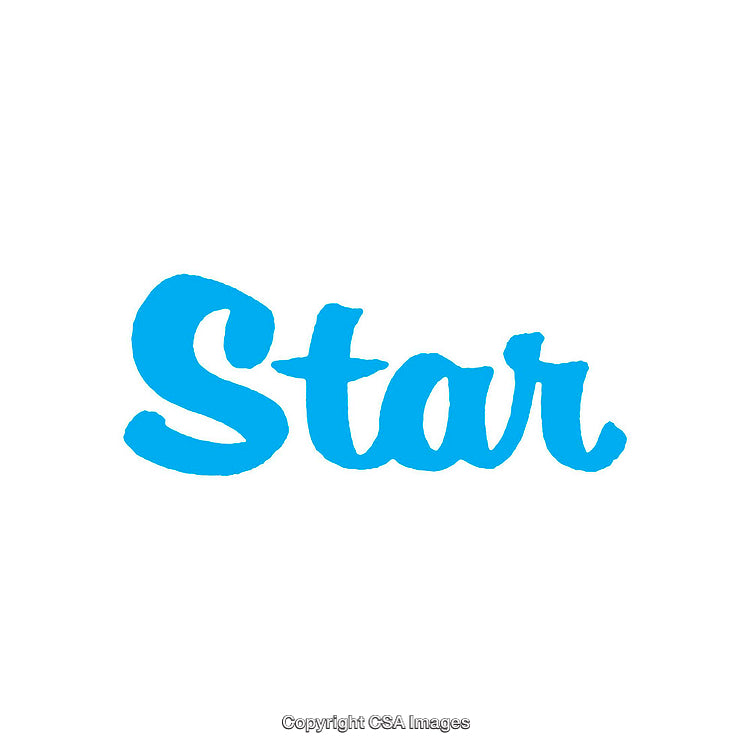 Blue Handwritten Script Font Logo Displaying the Word "Star"