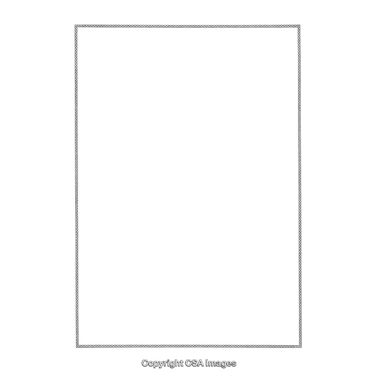 Elegant Black and White Decorative Border On A White Background