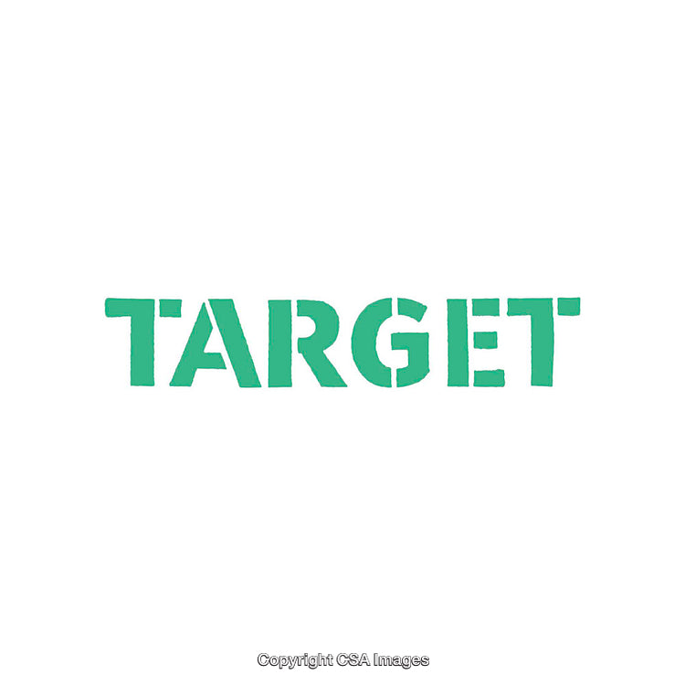 Bold Green "TARGET" Text on a Clean White Background