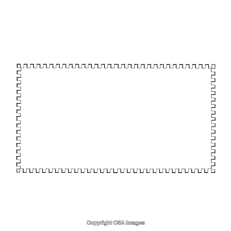 Geometric Black and White Border with Zigzag Rectangular Design
