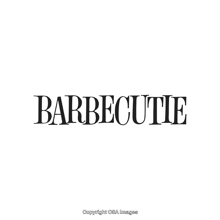 Barbecue-Themed Stylish Typography Design on A White Background