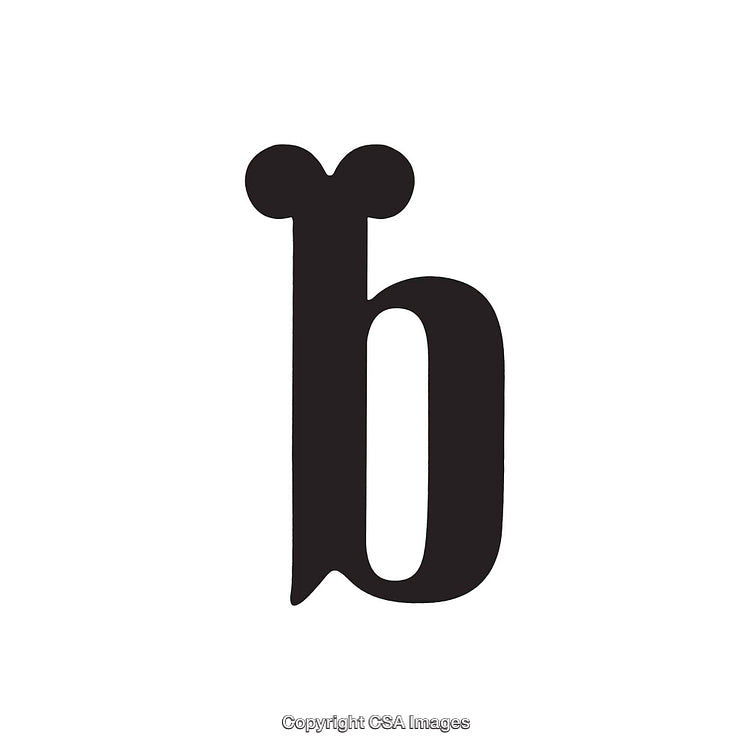 Stylized Typography Illustration Featuring The Letter B With Unique Design