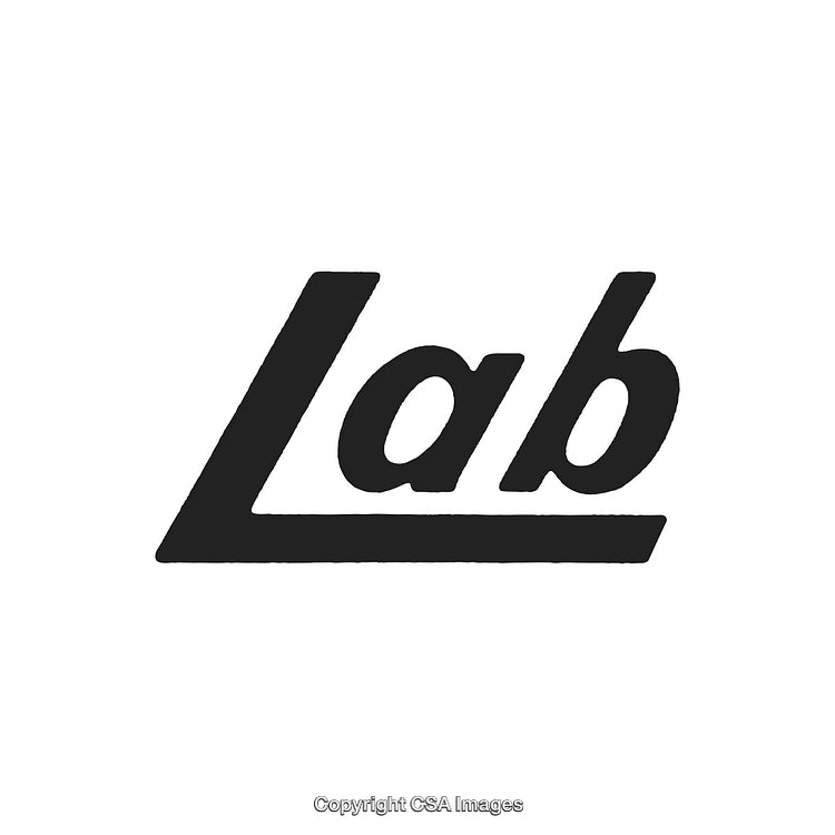 Stylized Minimalist Lab Logo Design with Bold Font and Clean Aesthetics