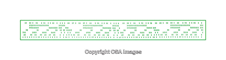 Green Line Abstract Diagram with Dots and Patterns in White Background