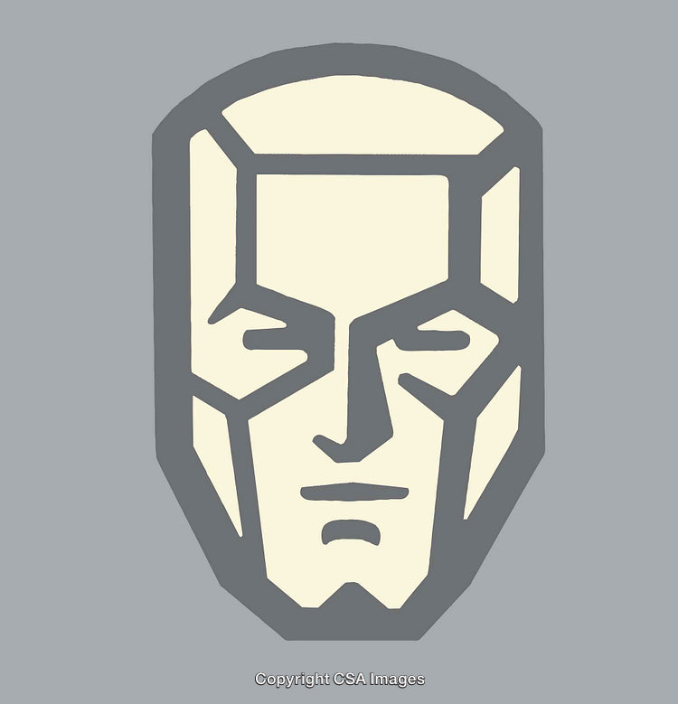 Geometric Line Art of a Human Face in Bold Contrast