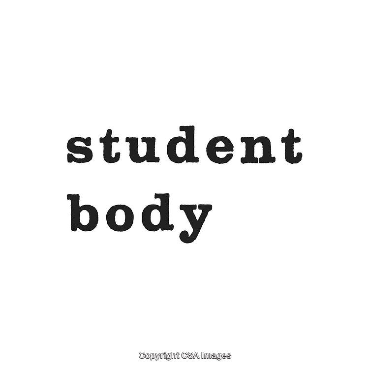 Classic Typography With Printed Student Body Text on White Background