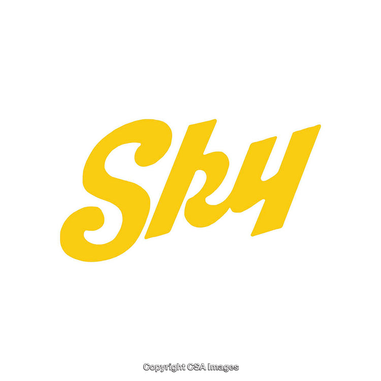Bold Yellow Sky Typography on a Minimalist White Background for Visual Impact