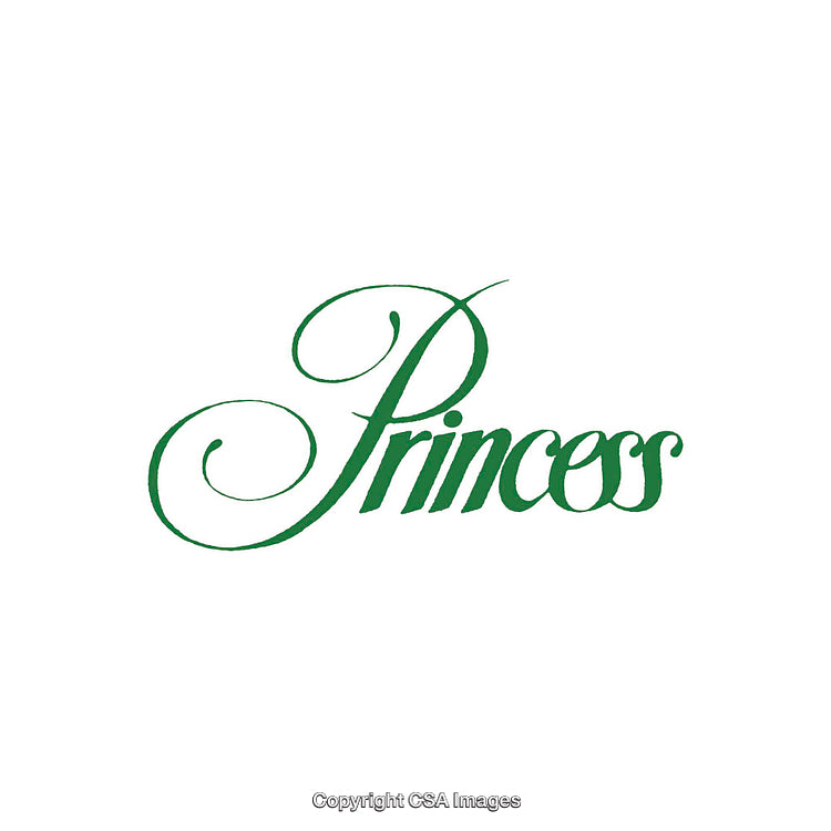 Elegant Green Calligraphy Text Art Featuring 'Princess' Design