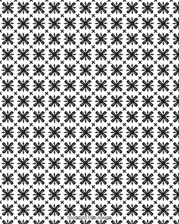 Seamless Black and White Flower Pattern for Backgrounds and Designs
