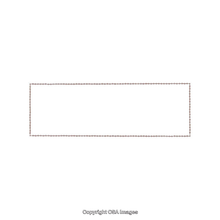 Elegant Rectangular Frame with Unique Pattern Design on White Background