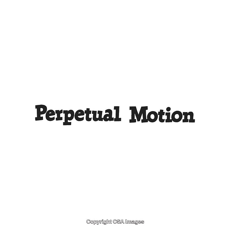 Typography Design Featuring Bold Text Spelling 'Perpetual Motion' on White Background