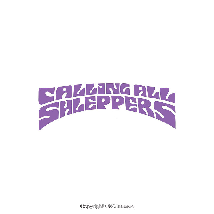 Purple Calligraphy Text on White Background in Retro Style