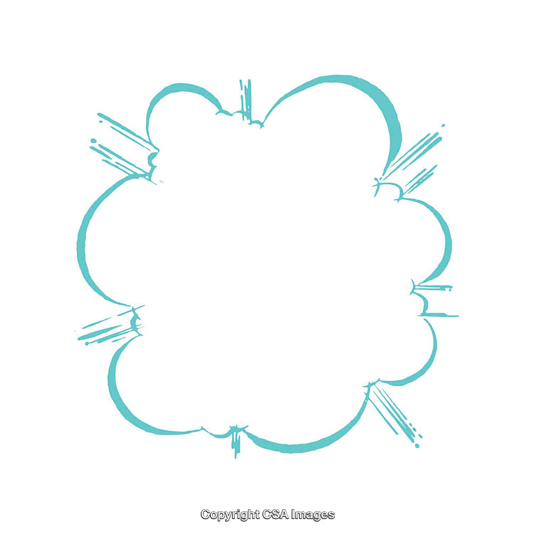 Blue Comic Speech Bubble Style Pop Art Explosion Illustration