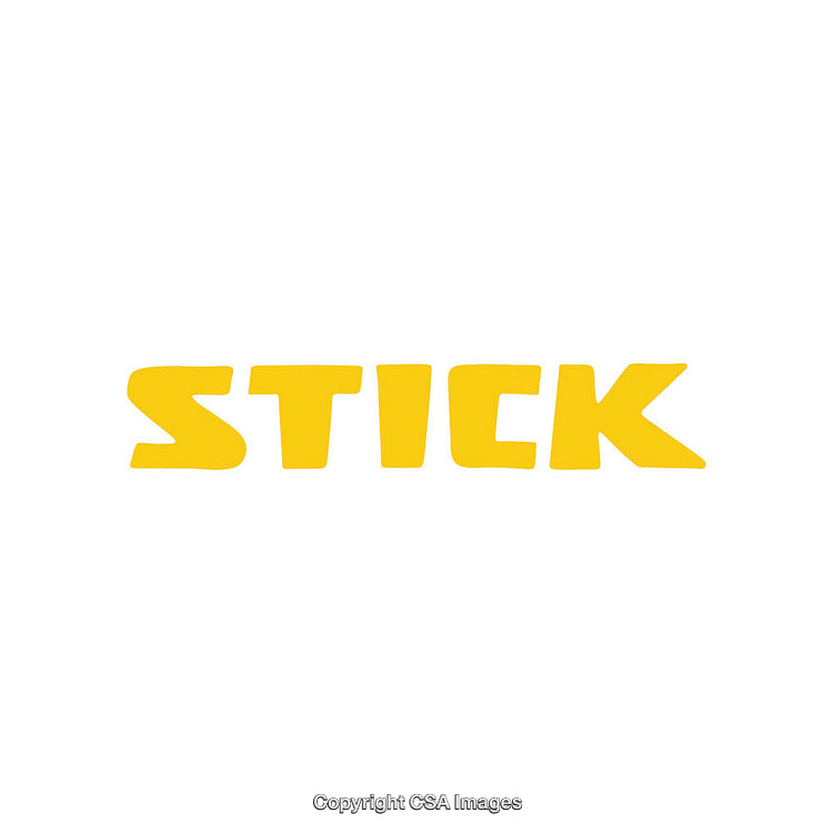 Yellow Bold Typography Word on White Background for Design Concepts