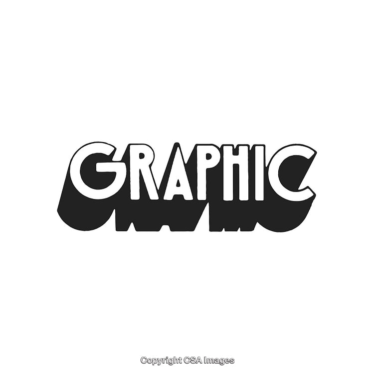 Creative Retro Graphic Design with Artistic 3D Lettering and Bold Shadow Effects