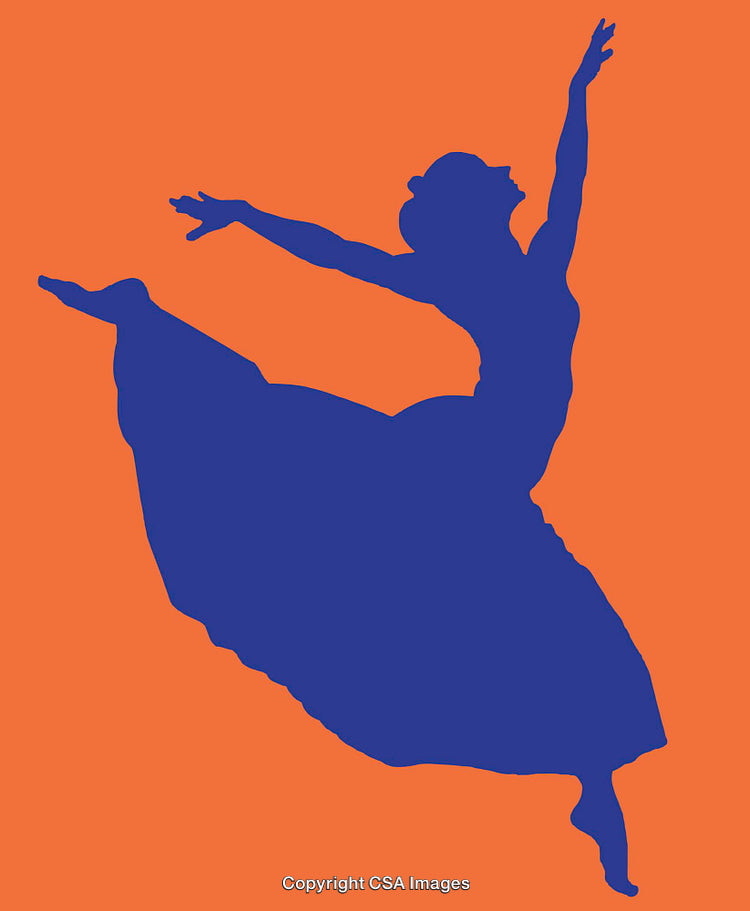 Silhouette of a Graceful Dancer in Motion, Capturing Movement and Elegance