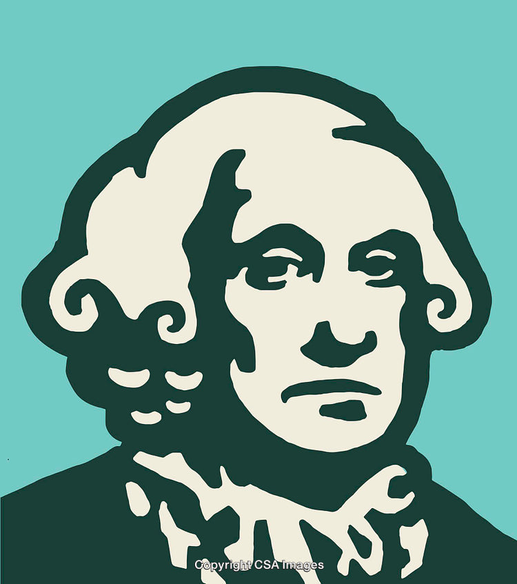 Pop Art Style Portrait of Historical Figure in Bold Colors
