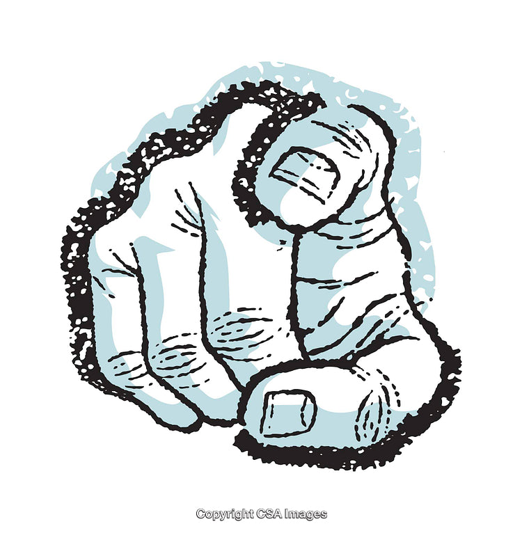 Illustration of Human Hand Pointing for Attention-Grabbing Designs