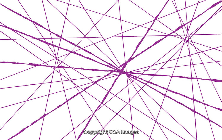 Abstract Purple Line Network Design on Clean White Background