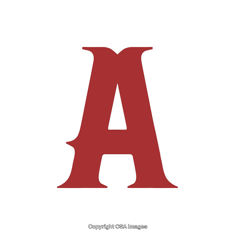 Red Stylized Letter A on a White Background