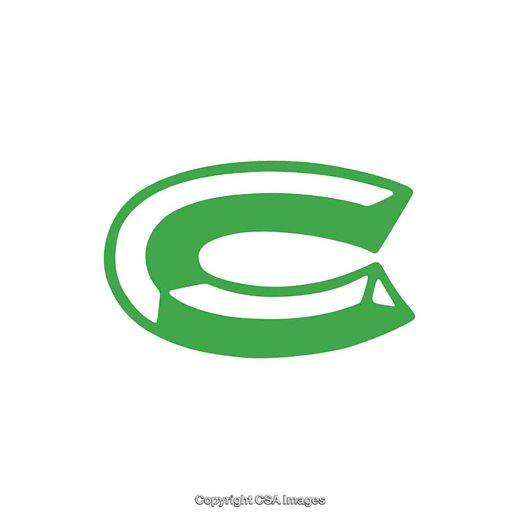 Stylized Green Letter C Logo Design on White Background