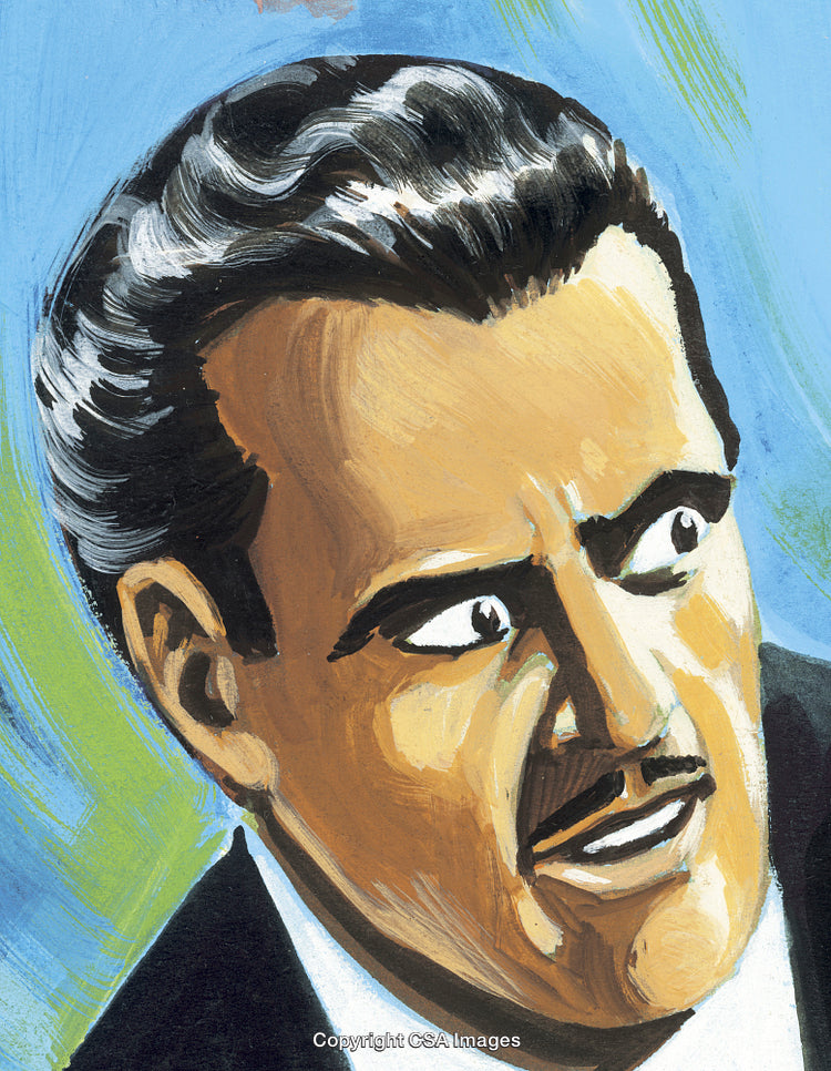 Expressive Portrait of a Man With Surprised and Engaged Expression