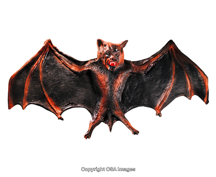Realistic Plastic Bat Figure With Outstretched Wings in Detailed Design