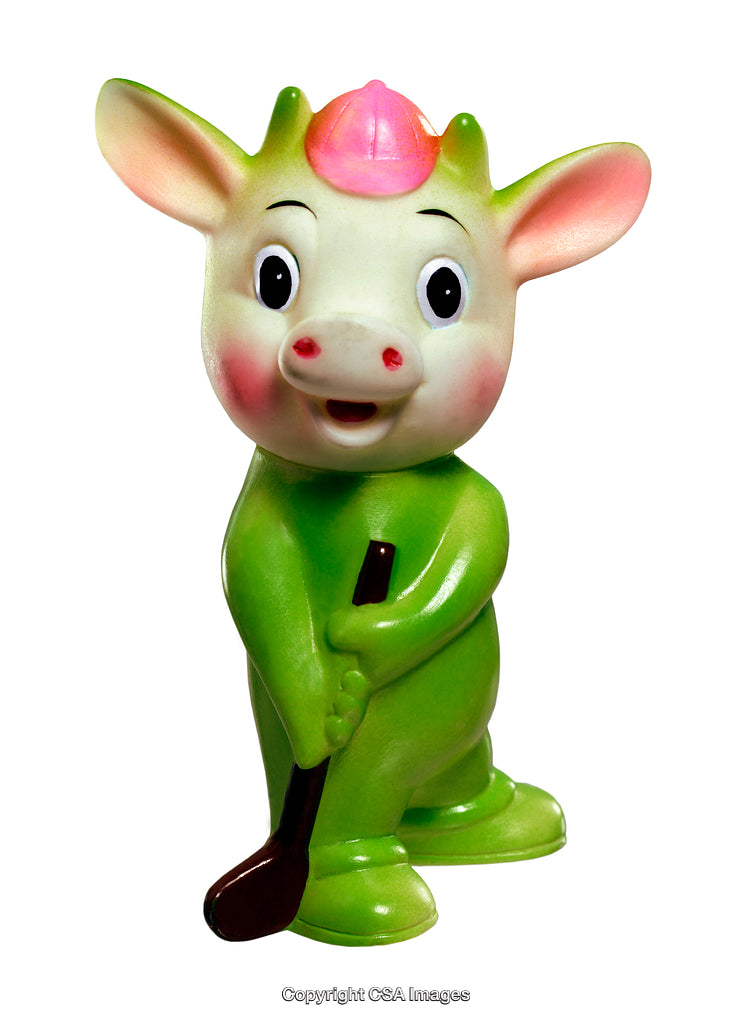 Colorful Plastic Figurine of a Happy Animal Standing Playfully
