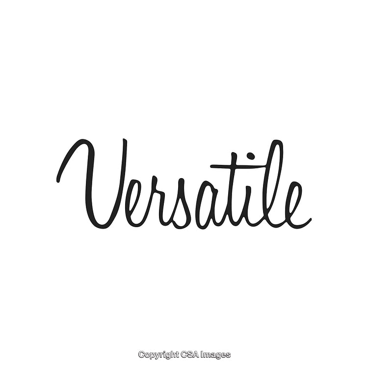 Minimalistic Handwritten Typography With 'Versatile' in Black Script Writing
