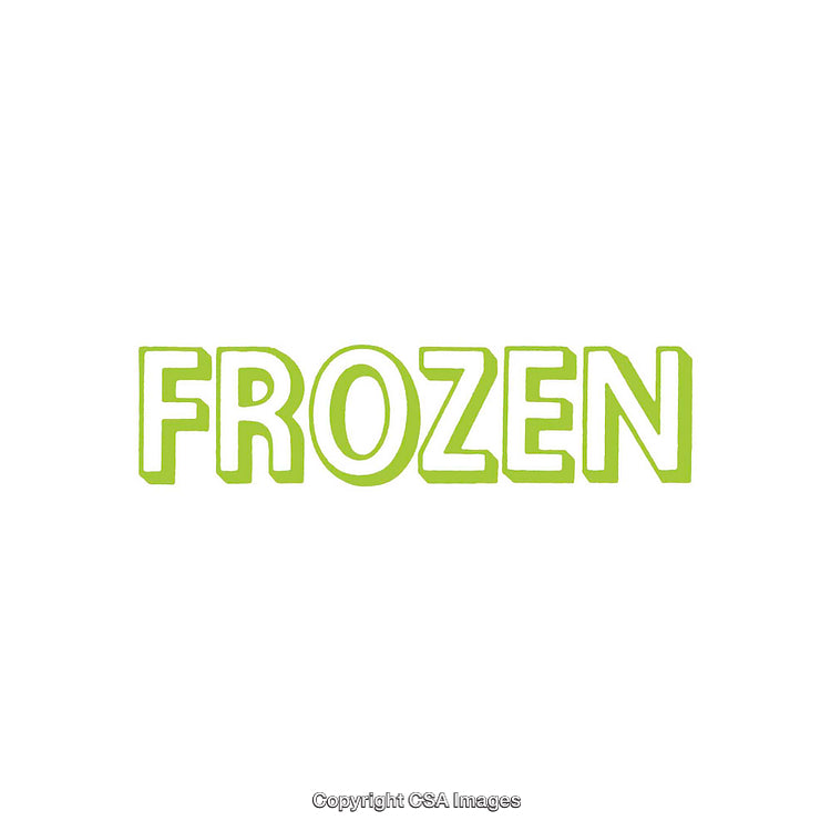 Green Frozen Styled Text on a White Background for Design Use