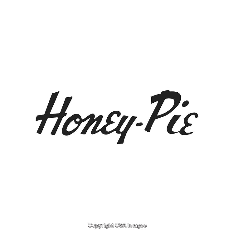 Decorative Handwritten Font Depicting the Phrase ‘Honey Pie’ in Black Text
