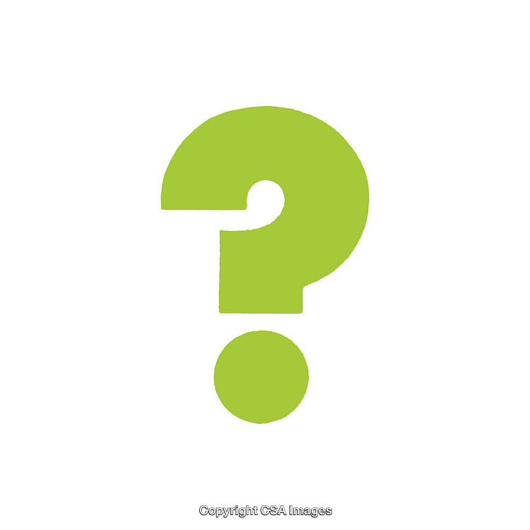 Green Question Mark Icon Featuring Simple and Minimal Design Concept