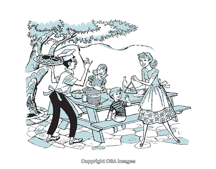 Family Picnic with Food, Fun, and Joyful Moments Under a Tree