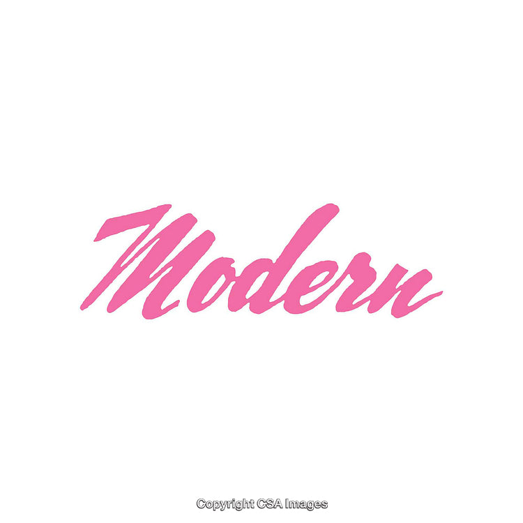 Modern Typography In Pink Script Font on White Background