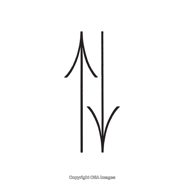 Minimal Black and White Geometric Shape Design with Simple Symbolism
