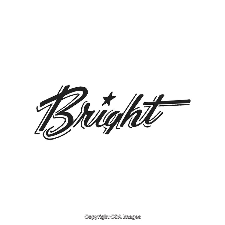 Stylish Black and White Calligraphy with Star Accent Design