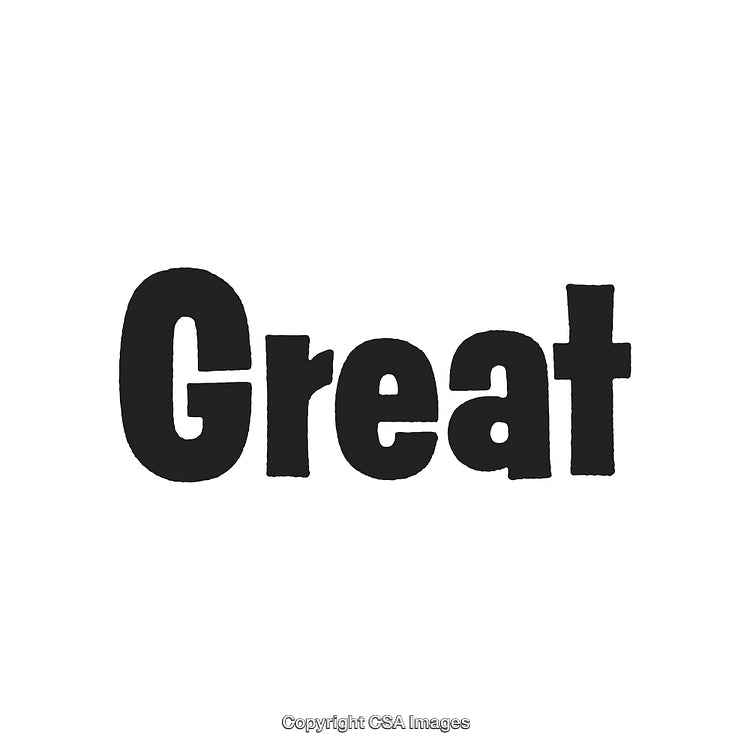 Minimalistic Black Text Displaying the Word Great on White Background