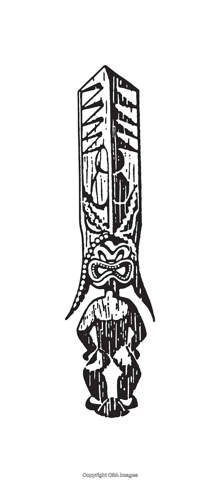 Intricate Black And White Line Art Illustration With Traditional Patterns