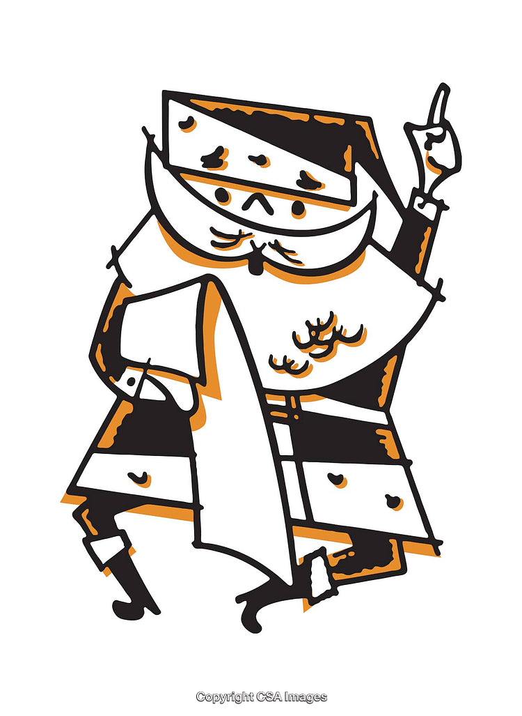 Colorful Illustration of a Whimsical Character with Expressive Gesture