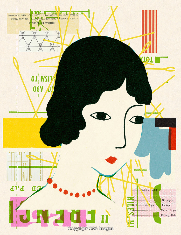 Stylized Artwork of a Woman's Face With a Modern Background Design
