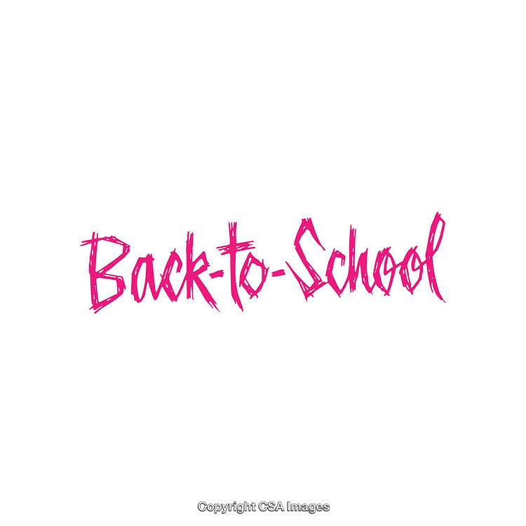 Vibrant Pink Back-to-School Text On White Background
