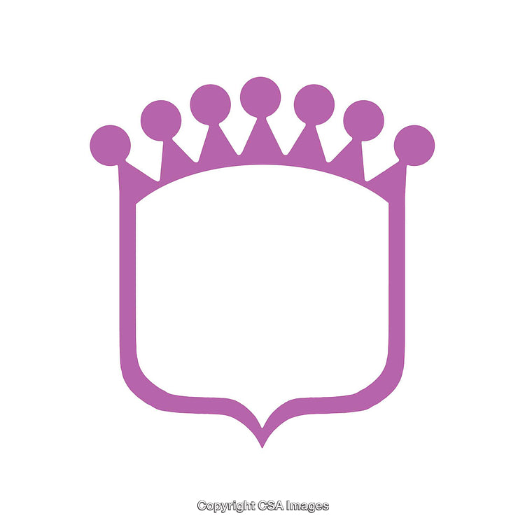 Pink Crown Icon with Simple and Modern Design on White Background
