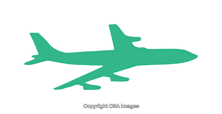 Green Airplane Icon Design on a White Background