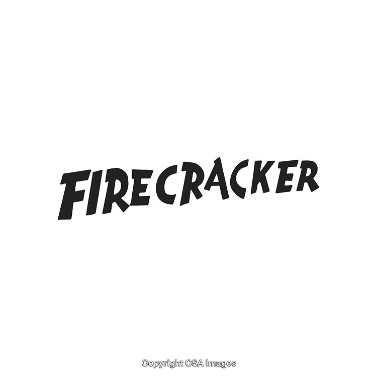 Bold Text Depicting the Word Firecracker in Stylish Black Font