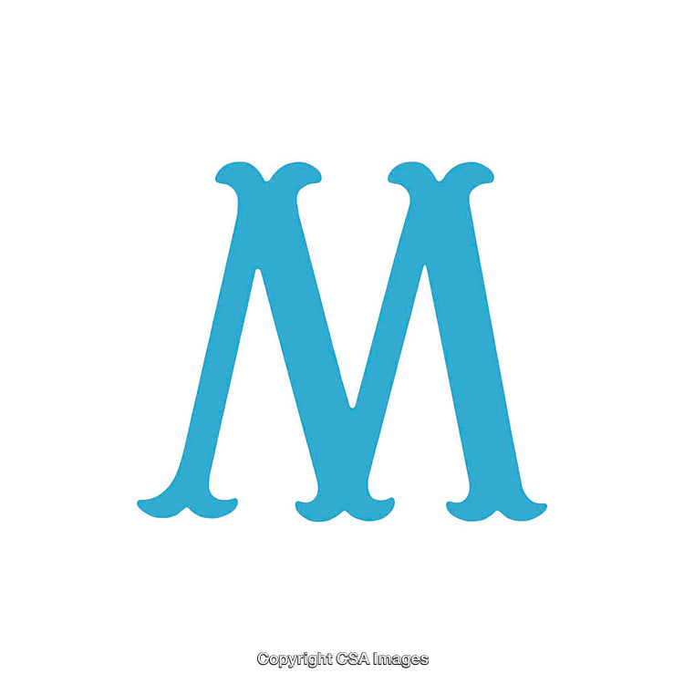 Blue Letter M Icon Against a Clean White Background