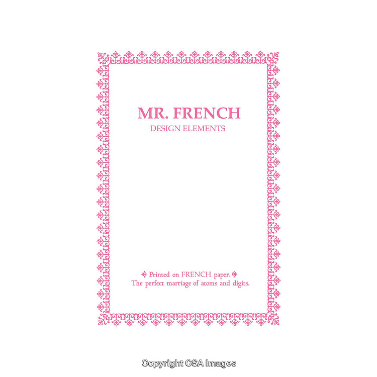 Elegant Printable Frame Design With Decorative Pink Borders on White Background
